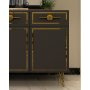 HANAH HOME Komoda Belly KB150 Anthracite Gold - slika 3