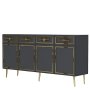HANAH HOME Komoda Belly KB150 Anthracite Gold - slika 4
