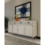 HANAH HOME Komoda Belly KB150 White Silver - slika 2