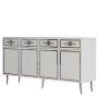 HANAH HOME Komoda Belly KB150 White Silver - slika 4