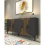 HANAH HOME Komoda Genus KB150 Anthracite Walnut - slika 2