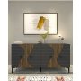 HANAH HOME Komoda Genus KB150 Anthracite Walnut - slika 1