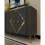 HANAH HOME Komoda Domino KB150 Anthracite Gold - slika 3