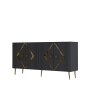 HANAH HOME Komoda Domino KB150 Anthracite Gold - slika 4