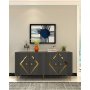 HANAH HOME Komoda Domino KB150 Anthracite Gold - slika 1