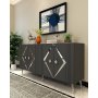 HANAH HOME Komoda Domino KB150 Anthracite Silver - slika 2