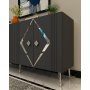 HANAH HOME Komoda Domino KB150 Anthracite Silver - slika 3