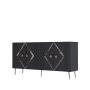 HANAH HOME Komoda Domino KB150 Anthracite Silver - slika 4
