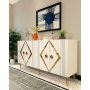 HANAH HOME Komoda Domino KB150 White Gold - slika 2