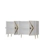 HANAH HOME Komoda Domino KB150 White Gold - slika 5