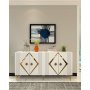HANAH HOME Komoda Domino KB150 White Gold - slika 1
