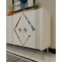 HANAH HOME Komoda Domino KB150 White Silver - slika 3