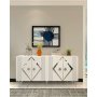 HANAH HOME Komoda Domino KB150 White Silver - slika 1