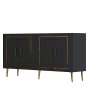 HANAH HOME Komoda Piero KB150 Anthracite Gold - slika 4