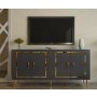 HANAH HOME Komoda Piero KB150 Anthracite Gold - slika 1