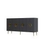 HANAH HOME Komoda Robber KB150 Anthracite Gold - slika 4