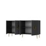 HANAH HOME Komoda Robber KB150 Anthracite Gold - slika 5