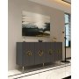 HANAH HOME Komoda Robber KB150 Anthracite Gold - slika 1