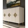 HANAH HOME Komoda Robber KB150 White Gold - slika 3