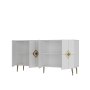HANAH HOME Komoda Robber KB150 White Gold - slika 5