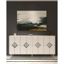 HANAH HOME Komoda Robber KB150 White Silver - slika 2