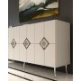 HANAH HOME Komoda Robber KB150 White Silver - slika 3
