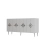 HANAH HOME Komoda Robber KB150 White Silver - slika 4