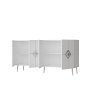 HANAH HOME Komoda Robber KB150 White Silver - slika 5