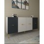 HANAH HOME Komoda Loop KB150 White Anthracite - slika 2