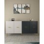 HANAH HOME Komoda Loop KB150 White Anthracite - slika 3
