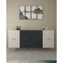 HANAH HOME Komoda Loop KB150 White Anthracite - slika 5
