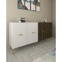 HANAH HOME Komoda Loop KB150 White Walnut - slika 4