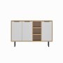 HANAH HOME Komoda Viyana Sapphire Oak White - slika 5