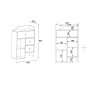 HANAH HOME Komoda Star Atlantic Pine Black - slika 5