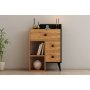 HANAH HOME Komoda Star Atlantic Pine Black - slika 1