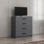 HANAH HOME Komoda Kale TV Anthracite - slika 2