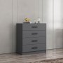 HANAH HOME Komoda Kale TV Anthracite - slika 5