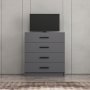 HANAH HOME Komoda Kale TV Anthracite - slika 1