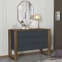 HANAH HOME Komoda Bumerang Aynalı Walnut Anthracite - slika 2