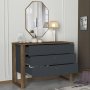 HANAH HOME Komoda Bumerang Aynalı Walnut Anthracite - slika 3