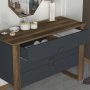 HANAH HOME Komoda Bumerang Aynalı Walnut Anthracite - slika 4