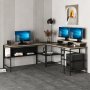 HANAH HOME Radni sto Greta L Matte Black - slika 3