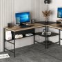 HANAH HOME Radni sto Greta L Matte Black - slika 4