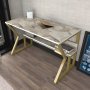 HANAH HOME Radni sto Wake White Gold - slika 2