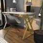 HANAH HOME Radni sto Gyza White Gold - slika 2