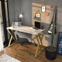 HANAH HOME Radni sto Gyza White Gold - slika 3