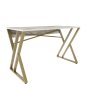 HANAH HOME Radni sto Gyza White Gold - slika 4