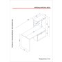HANAH HOME Radni sto Merinos White Walnut - slika 4