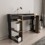 HANAH HOME Radni sto Cinar Walnut Black - slika 3