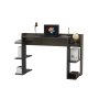 HANAH HOME Radni sto Cinar Walnut Black - slika 4